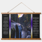 デシデラタマウンテンバレーウォータフォールズ 吊り下げ型タペストリー (正面)