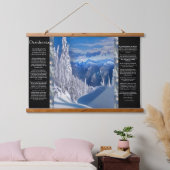 デシデラタ威厳のあるスノートップマウンテンビュー 吊り下げ型タペストリー (寝室)