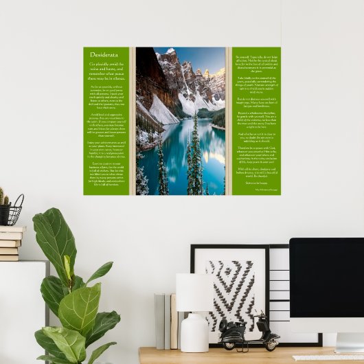 デシデラタ威厳のあるマウンテンビューポスター ポスター (ホームオフィス)