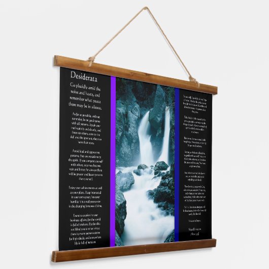 デシデラタ岩谷の滝 吊り下げ型タペストリー (傾斜あり)