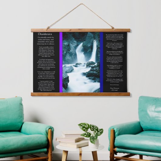 デシデラタ岩谷の滝 吊り下げ型タペストリー (リビング)