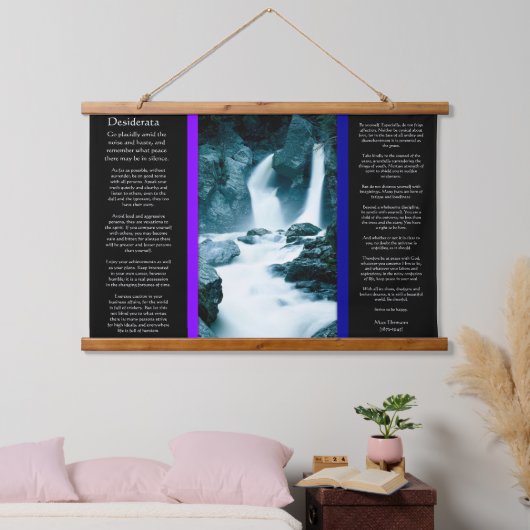 デシデラタ岩谷の滝 吊り下げ型タペストリー (寝室)