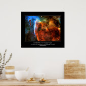 デシデラタ引用文 – キーホールネブラ宇宙画像 ポスター (キッチン)