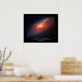 デシデラタ引用文 – スパイラル銀河系、キネズヴェナティチ ポスター (キッチン)