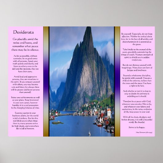 デシデラタ沿岸山地 ポスター (正面)