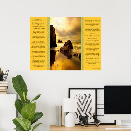 デシデラタ海ロックポスター ポスター (ホームオフィス)
