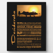 デシデラタ詩デシデラタA-10サンダーボルト フォトプラーク (正面)