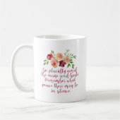 デシデラタ詩平和瞑想フローラ コーヒーマグカップ (左)
