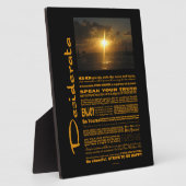 デシデラタ詩非常に明るい夕日 フォトプラーク (側面)