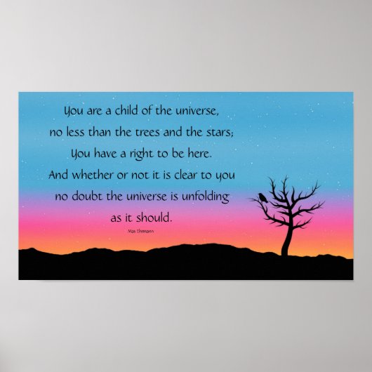 デシデラタ選択 ポスター (正面)