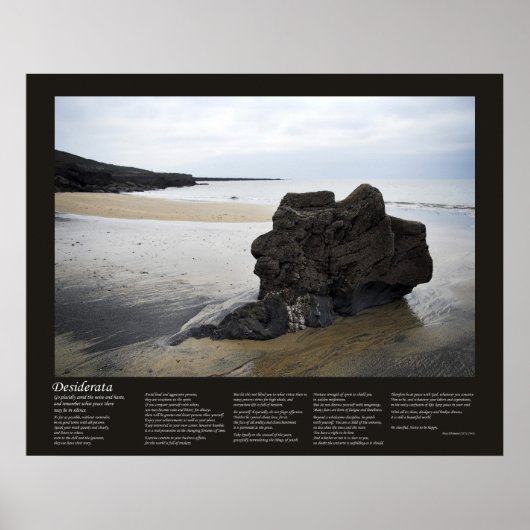 デシデラタ – ビーチロック ポスター (正面)
