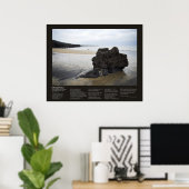 デシデラタ – ビーチロック ポスター (ホームオフィス)