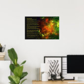 デシデラタ – 北米およびペリカン星雲 ポスター (ホームオフィス)