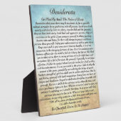 デシデラータポエムオンウォーターカラービーチ フォトプラーク (側面)