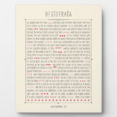 デシデラ感動的タ詩 フォトプラーク (正面)