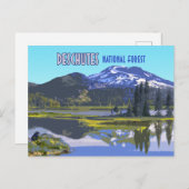 デシュテスナショナルフォレストオレゴンヴィンテージ ポストカード (正面/裏面)