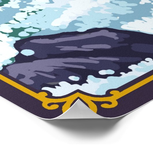 デシュテスリバーラフティング – 曲げ、または旅行ポスター ポスター (角)