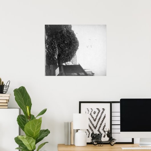 デシュメット工場の写真の外に木材の杭 ポスター (ホームオフィス)