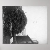 デシュメット工場の写真の外に木材の杭 ポスター (正面)