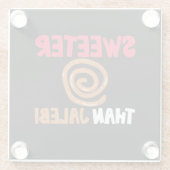 デシ南アジアのギフト、ボリウおもしろいッド・デコール ガラスコースター (裏面)