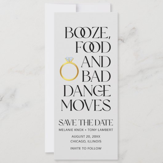 デジおもしろいユニークタル結婚式の日付の保存 セーブザデート (正面)