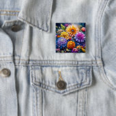 デジかわいらしカラフルタルAIアートの花 缶バッジ (インサイチュ)