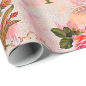 デジにフローラの花柄の継ぎ目のないムガル ラッピングペーパー (ロールコーナー)