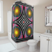 デジカラフルタルデザインシャワーカーテン鮮やか- & シャワーカーテン (インサイチュ)