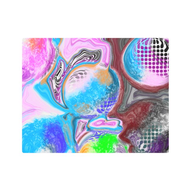 デジカラフルタルモダン抽象芸術 メタルプリント (正面)