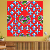 デジカラフルタル3Dキャンバスアート – パーフェクトウォールデコ キャンバスプリント (インサイチュ (リビング))