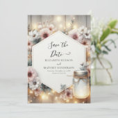 デジクラシックタル結婚MASON JAR セーブザデート (スタンド正面)