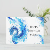 デジタお洒落ルドラゴン誕生日 カード (スタンド正面)