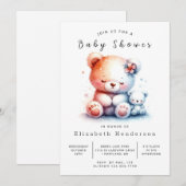 デジタお洒落ルベアの赤ちゃんシャワー 招待状 (正面/裏面)