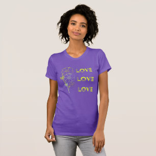 デジタかわいらしル・グラフィック・ラブ女性のTシャツ Tシャツ