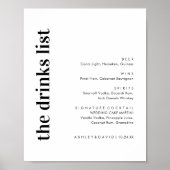 デジタはっきりしたルのモダンバーメニュー記号 ポスター (正面)