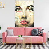 デジタアートユニークルアート |レディかわいらし抽象芸術 キャンバスプリント (インサイチュ (リビング))