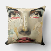 デジタアートユニークルアート |レディかわいらし抽象芸術 クッション (正面)