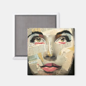 デジタアートユニークルアート |レディかわいらし抽象芸術 マグネット (正面/裏面)