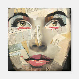 デジタアートユニークルアート |レディかわいらし抽象芸術 マグネット