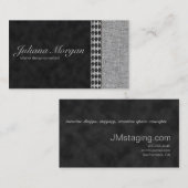デジタエレガントルブラックスエードとクリンクルハーレクイン 名刺 (正面/裏面)