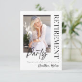 デジタエレガントル2フォト退職パーティーカード 招待状 (スタンド正面)