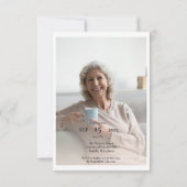 デジタエレガントル2フォト退職パーティーカード 招待状 (裏面)