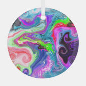 デジタカラフルルアートプラ絵を描ー ガラスオーナメント (正面)