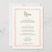 デジタカラフルルピンクと緑の波 招待状 (正面)