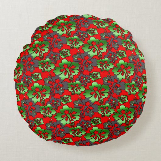デジタカラフルル3Dデザインラウンド装飾用クッション（16インチ） ラウンドクッション (正面)