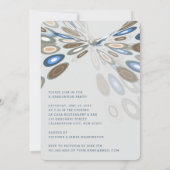 デジタスタイリッシュルバタフライ写真卒業パーティー 招待状 (裏面)