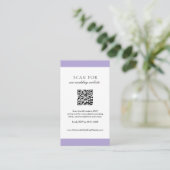 デジタミニマルルラベモダンンダーQRコー結婚ド エンクロージャーカード (スタンド正面)