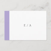 デジタモダンルラベンダーパープルQRコー結婚ド 出欠カード (裏面)