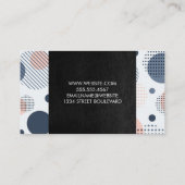 デジタモダンル幾何学 |ブラックレザー 名刺 (裏面)