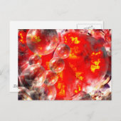 デジタモダンル抽象芸術ボールと火災 ポストカード (正面/裏面)